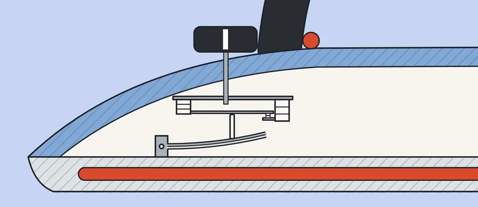 The strip, the pin and the contacts inside the thermostat